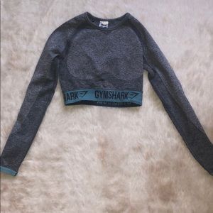 Gymshark XS long sleeve workout crop top